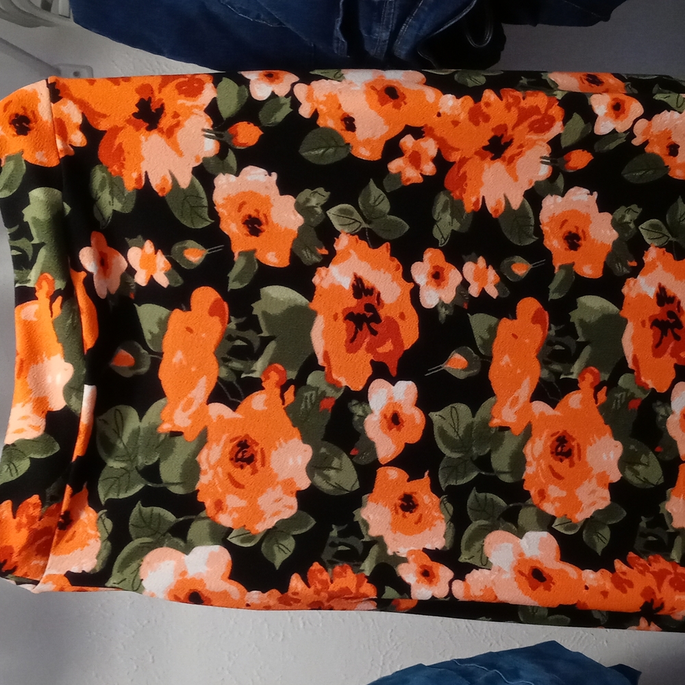2XL Orange floral skirt *SOLD*